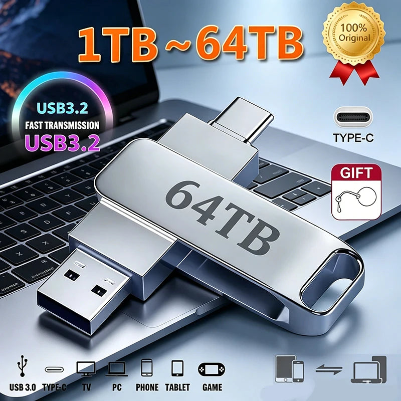 64TB metal USB flash drive