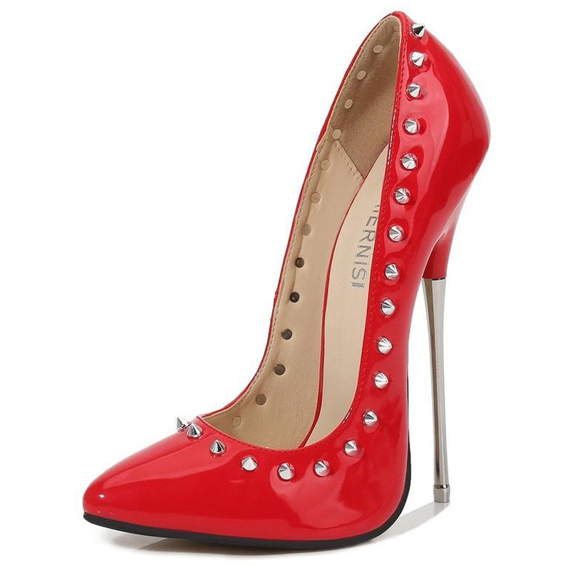 Steel heel with rhinestones stiletto
