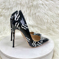 Print stiletto heel