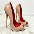 Peep toe stiletto heel