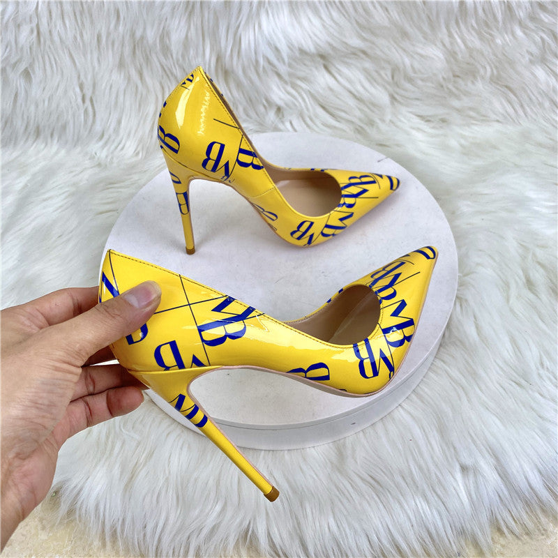 Print stiletto heel