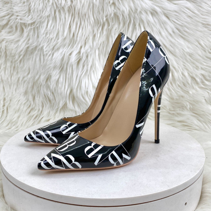 Print stiletto heel