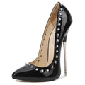 Steel heel with rhinestones stiletto