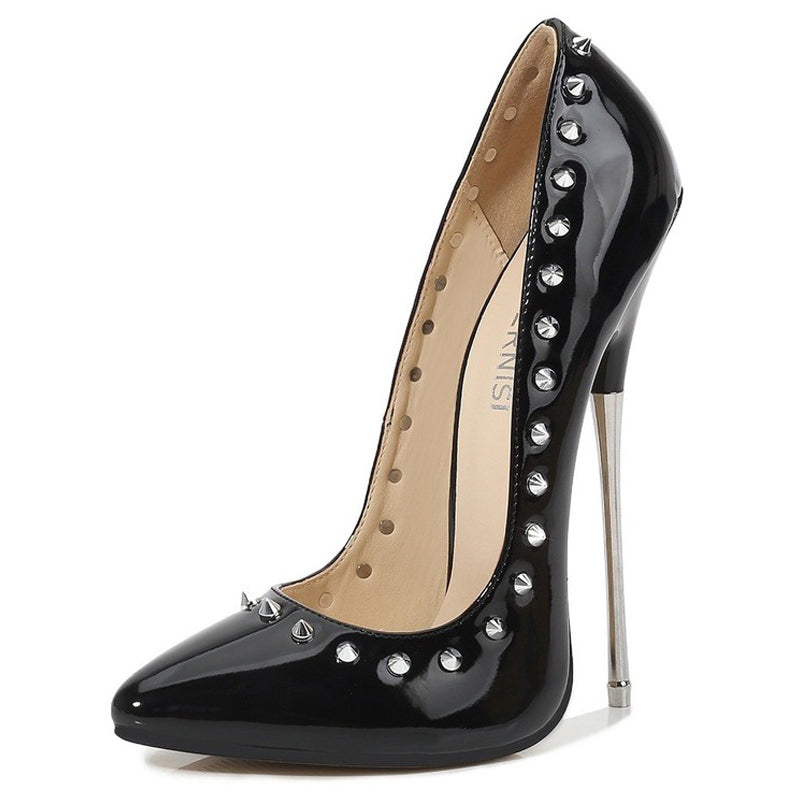 Steel heel with rhinestones stiletto