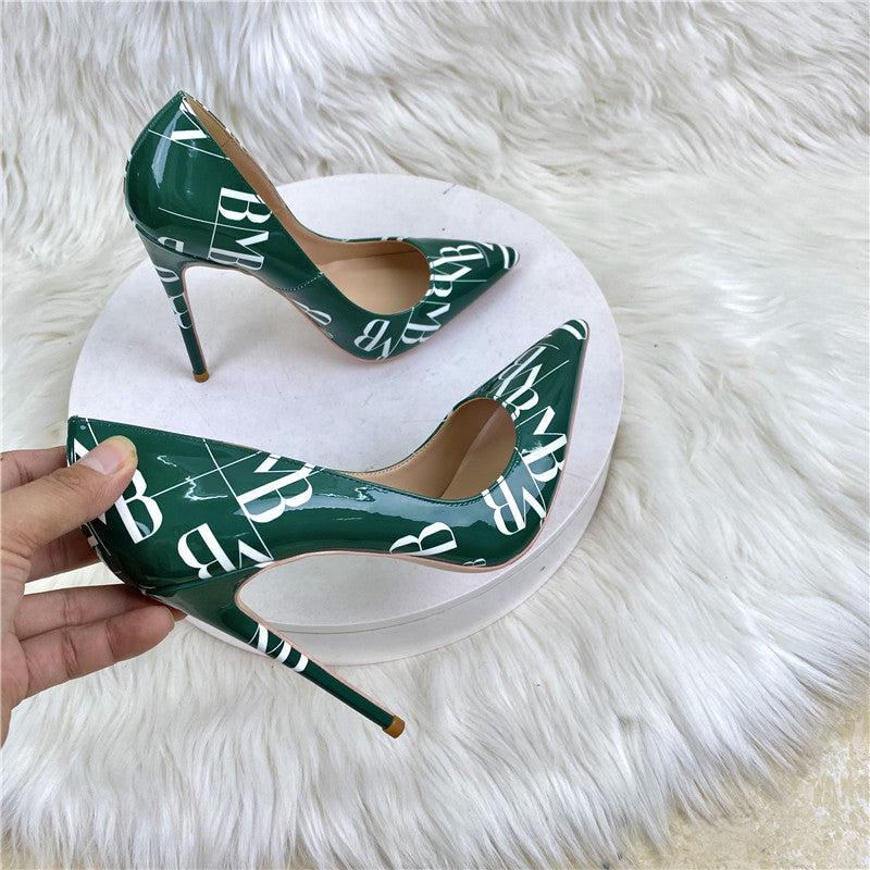 Print stiletto heel