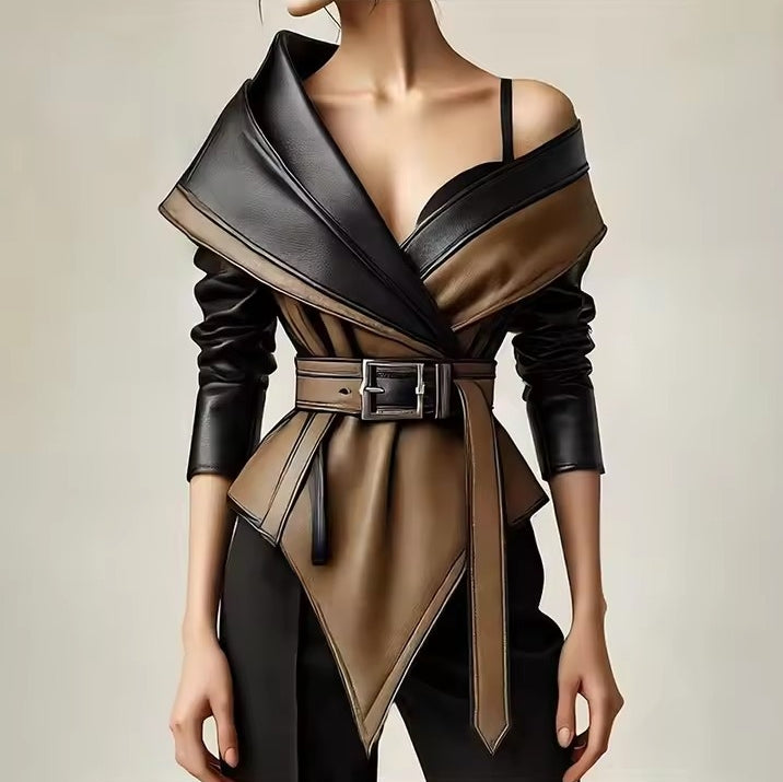 Faux leather jacket